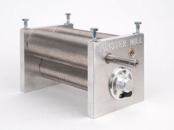 Stainless Steel 3 Roller Pro Brewer Grain Mill-HBF